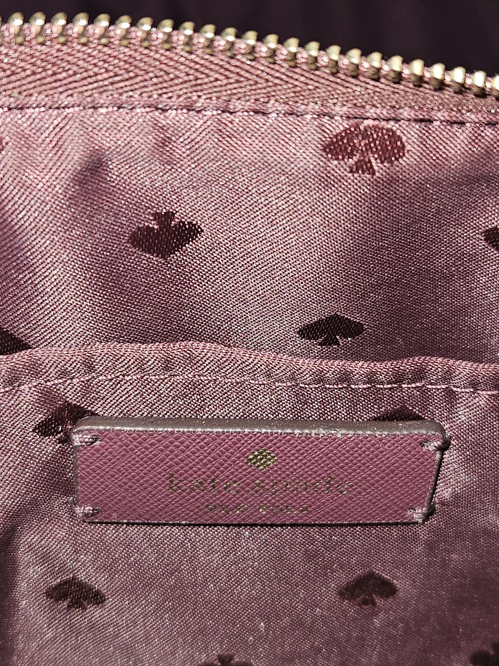 kate spade Plum Glitter Satchel with Detachable Strap